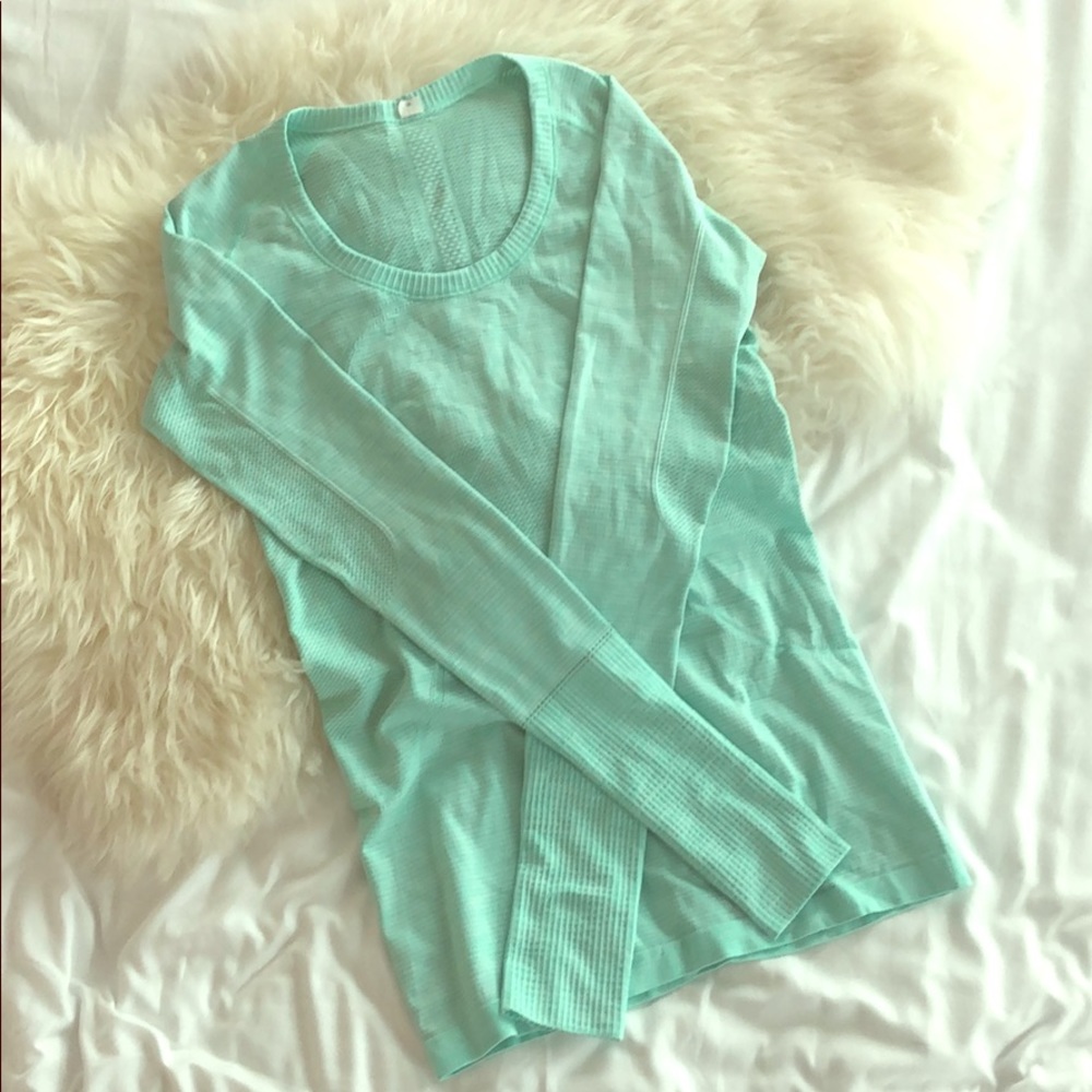 Lululemon Green Size 6 Long Sleeve Top